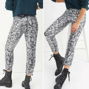 PORRIDGE/ANTHROPOLOGIE Silver Pascaline Sequined Trousers - Small